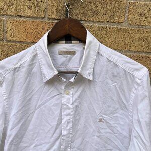 Vintage Burberry Brit Button Up Dress Shirt Medium